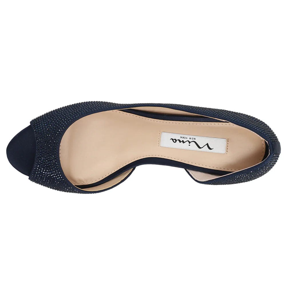 Rossie Rhinestone Peep Toe Evening Pumps - Image 4