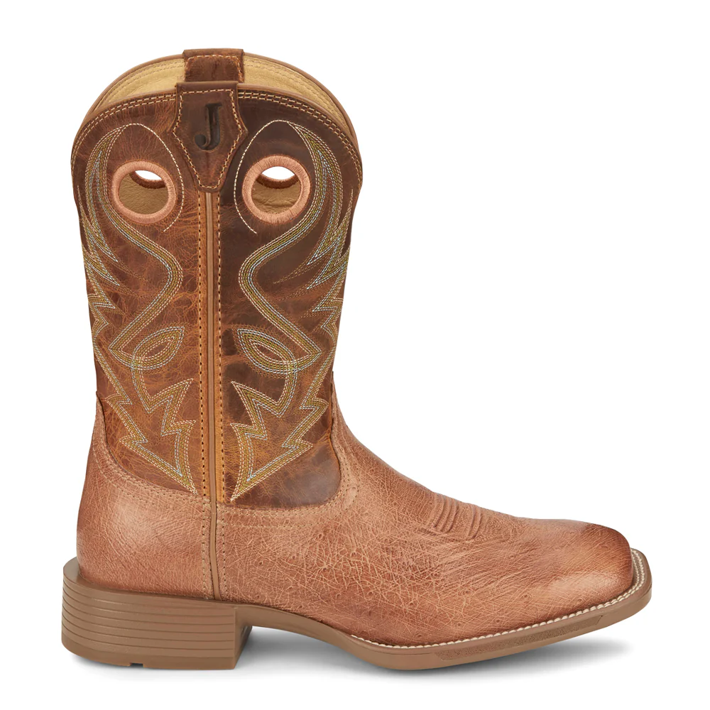 Roswell 11 Inch Embroidered Square Toe Cowboy Boots