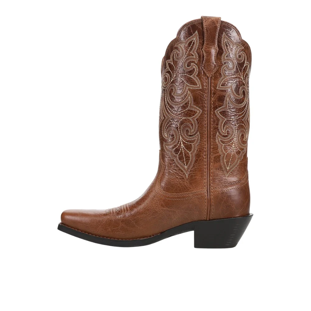 Round Up Embroidery Square Toe Cowboy Boots - Image 3