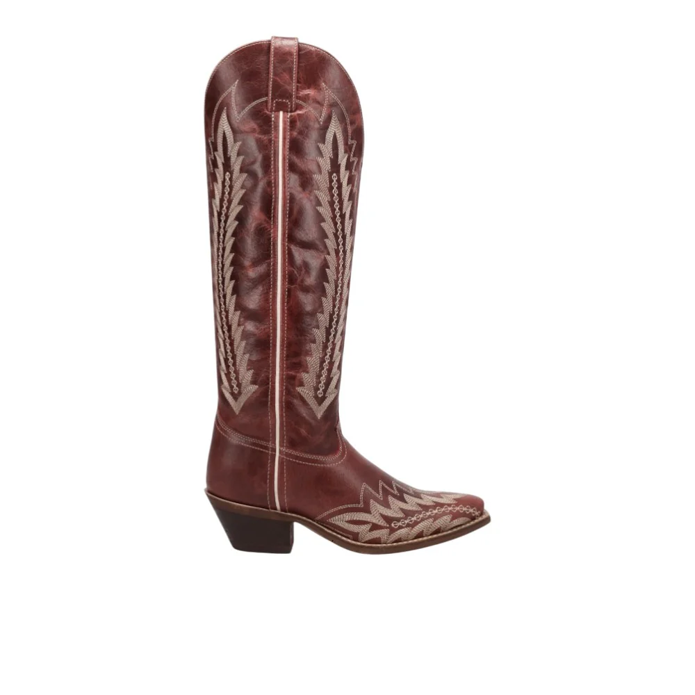 Roxelle Calf Wide Snip Toe Pull On Cowboy Boots