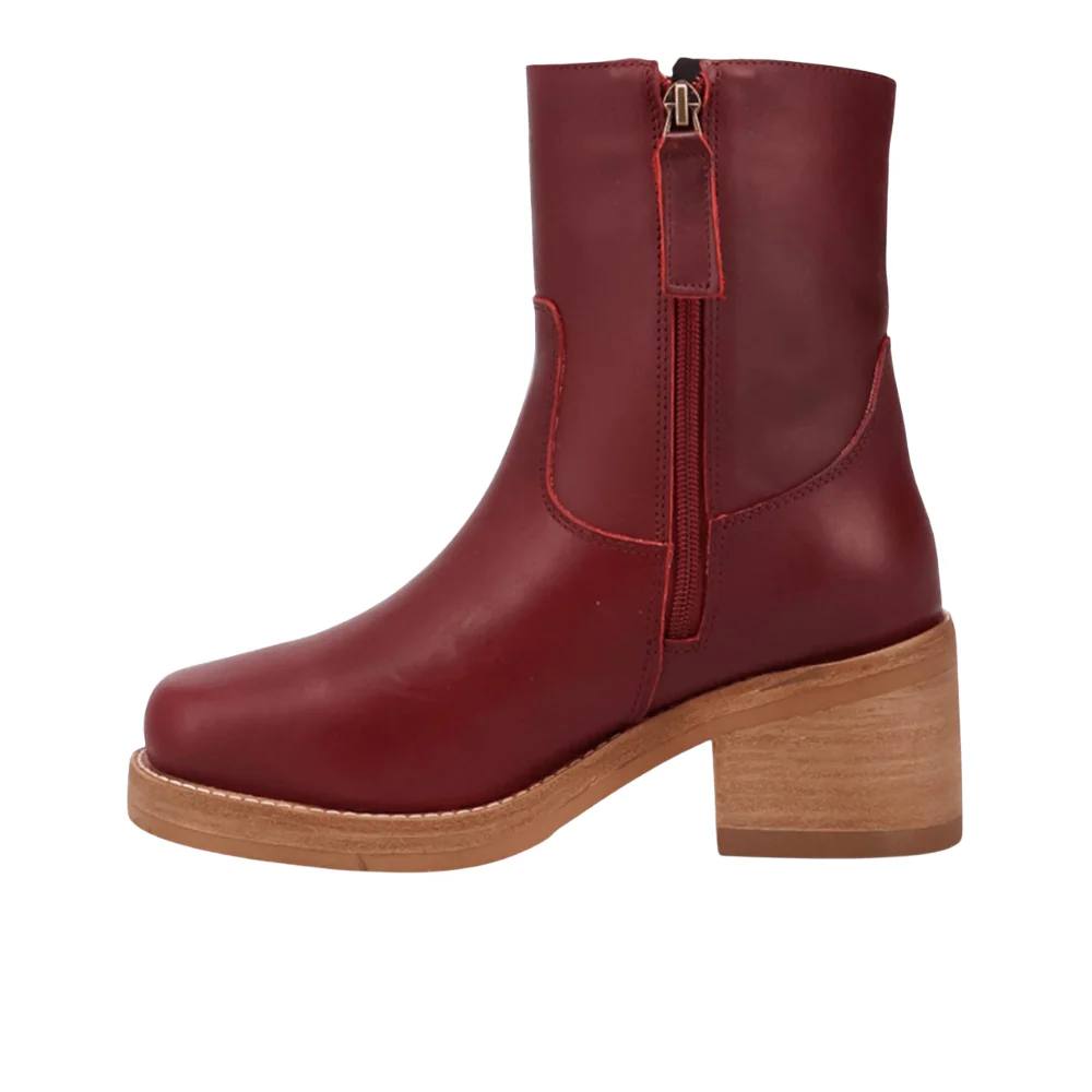 Roxy Round Toe Zippered Booties - Image 3