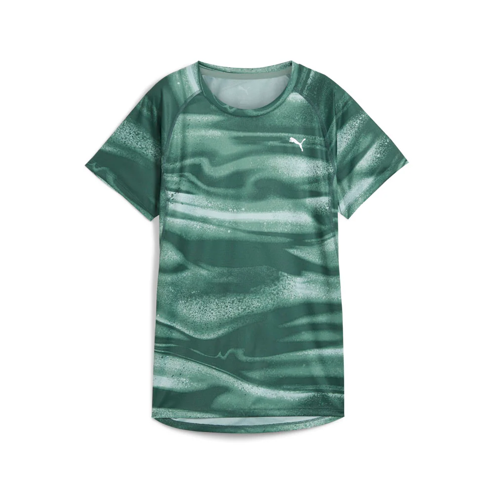 Run Velocity All Over Print Crew Neck Short Sleeve Athletic T-Shirt