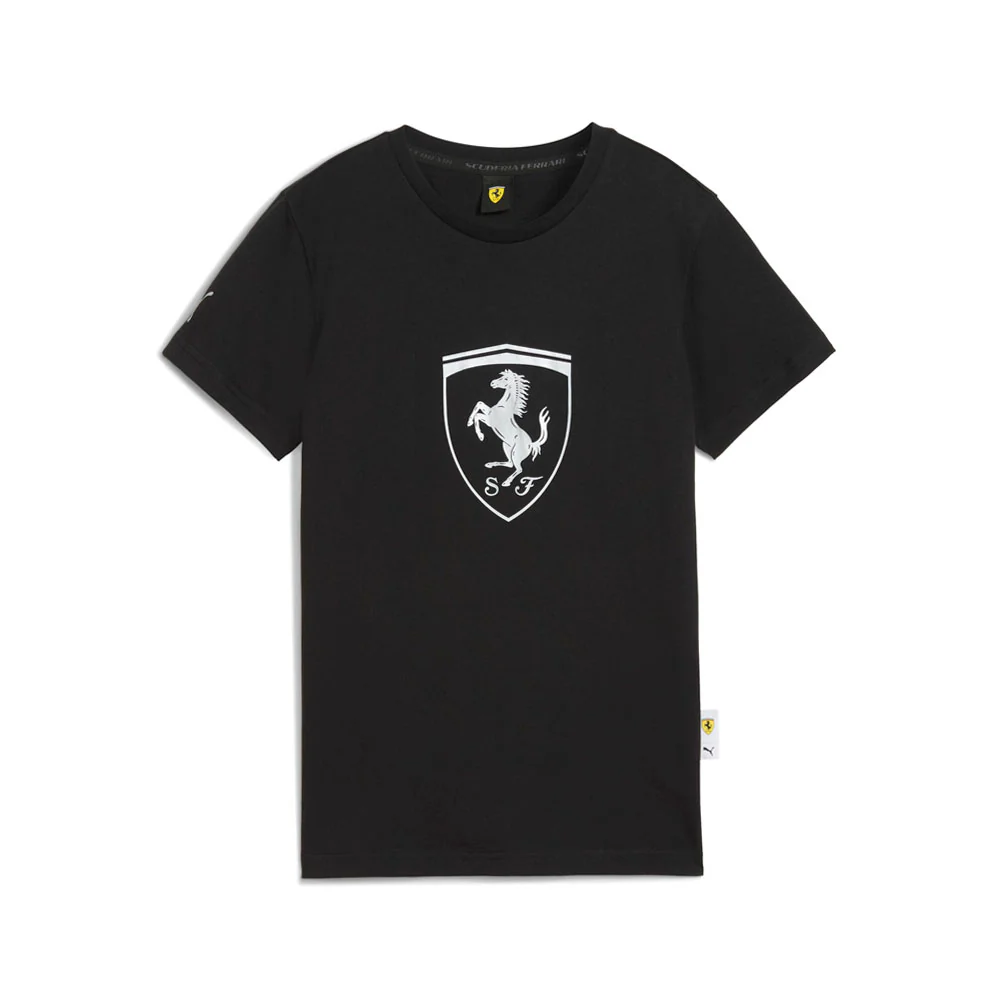 Scuderia Ferrari Sportswear Tonal Shield Crew Neck Short Sleeve T-Shirt
