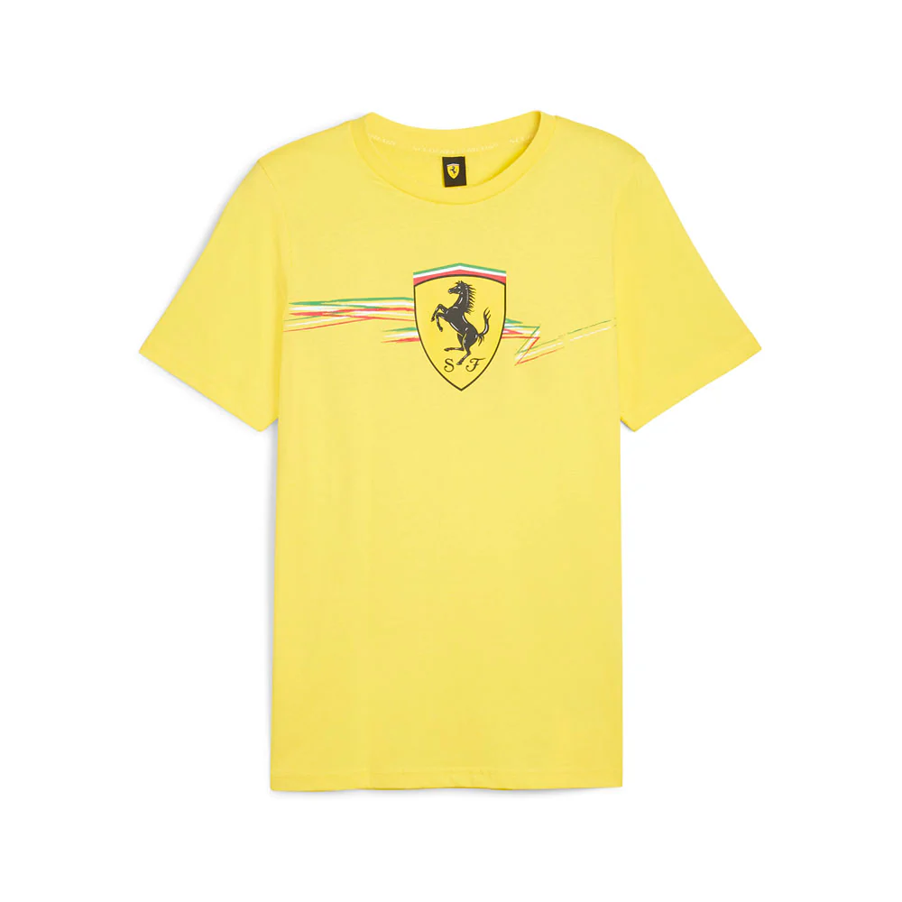 Scuderia Ferrari Race Big Shield Crew Neck Short Sleeve T-Shirt