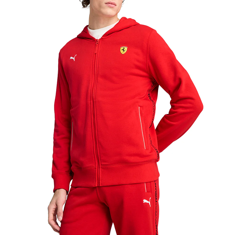 Scuderia Ferrari Race Full Zip Long Sleeve Jacket - Image 3