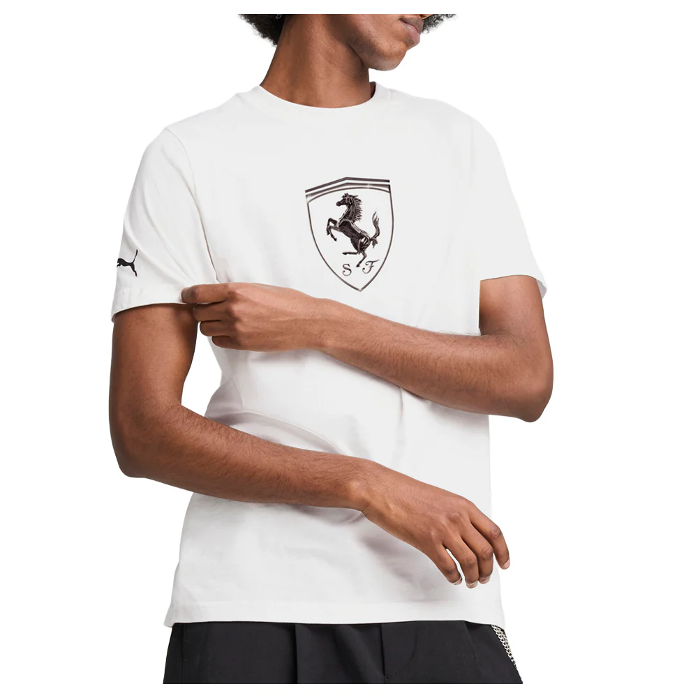 Scuderia Ferrari Race Tonal Big Shield Crew Neck Short Sleeve T-Shirt - Image 3