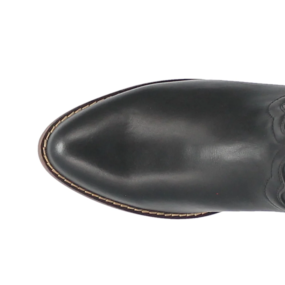 Seguaro Round Toe Pull On Cowboy Booties - Image 4