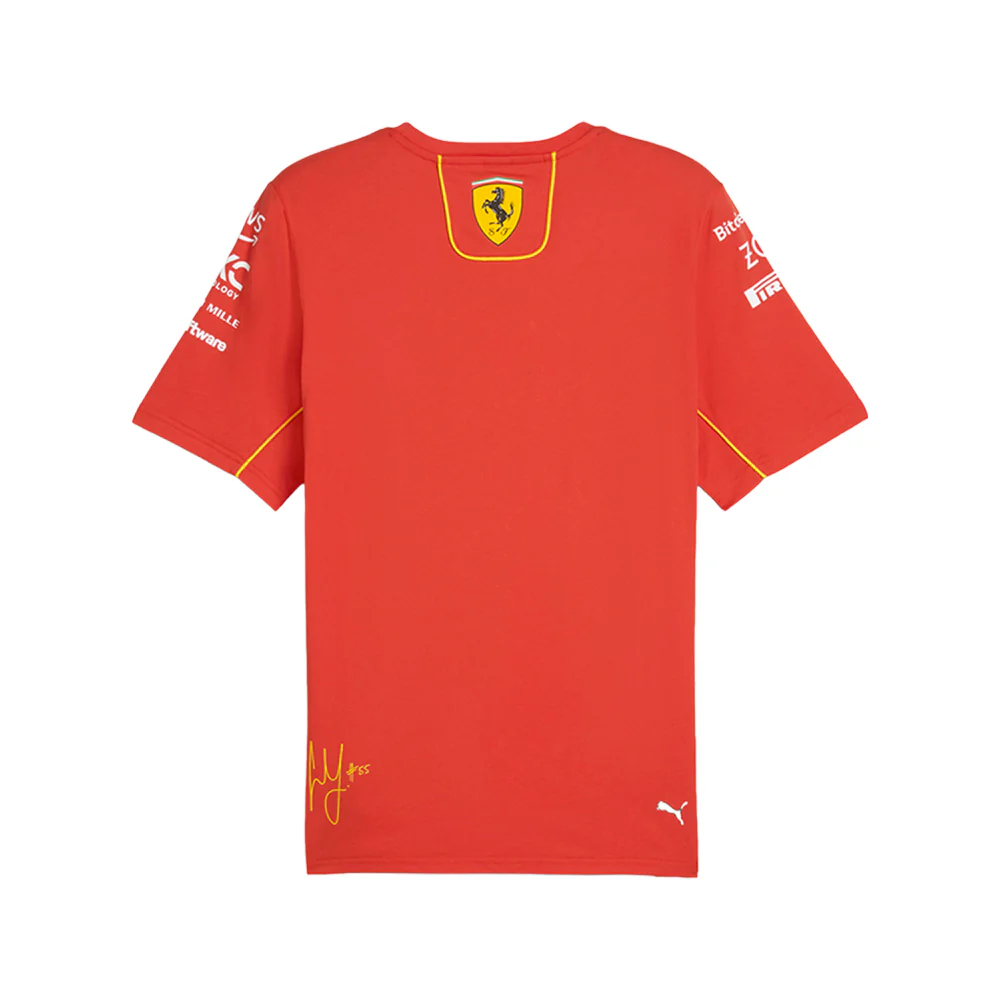 Scuderia Ferrari Sainz Crew Neck Short Sleeve T-Shirt - Image 2