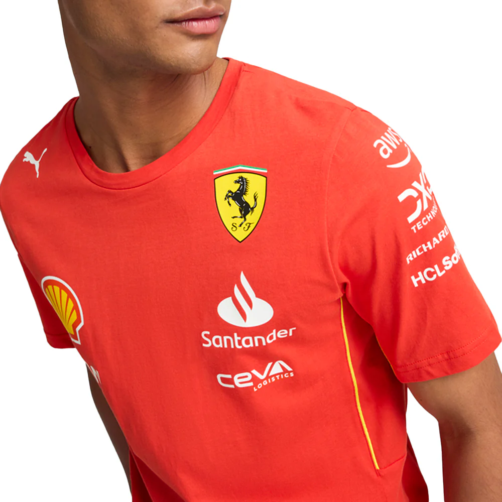 Scuderia Ferrari Sainz Crew Neck Short Sleeve T-Shirt - Image 5