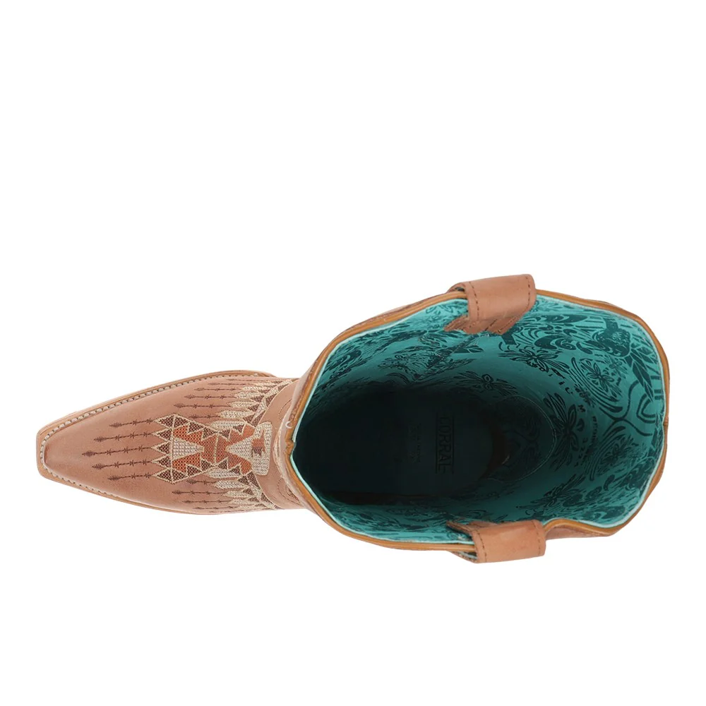 Southwest Embroidered Snip Toe Pull On Cowboy Boots - Image 4