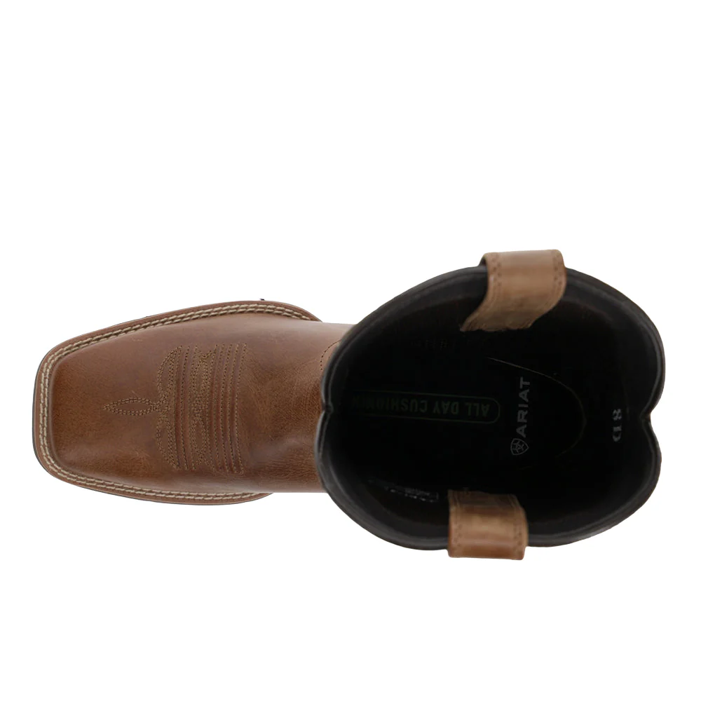 Sport Steer Skull Embroidered Square Toe Pull On Cowboy Boots - Image 4