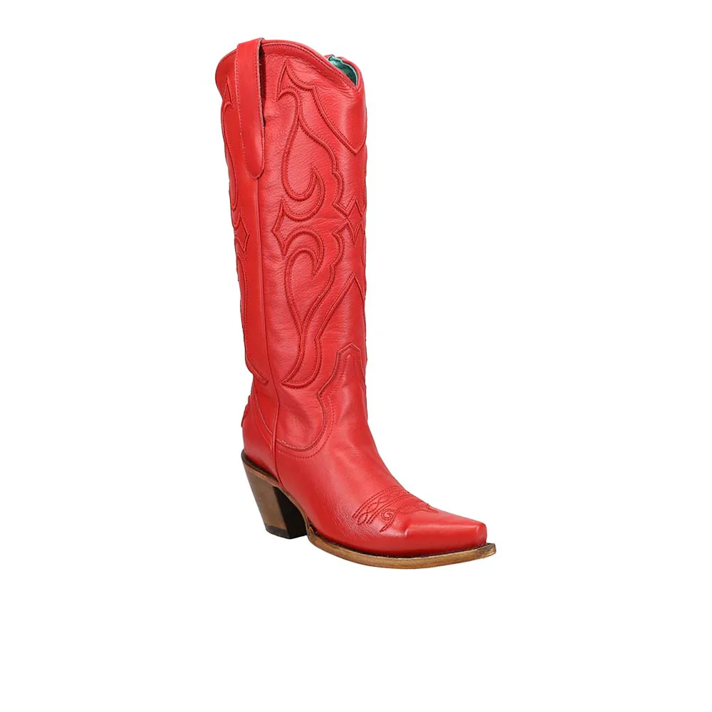 Stitch Pattern Embroidered Snip Toe Cowboy Boots - Image 2