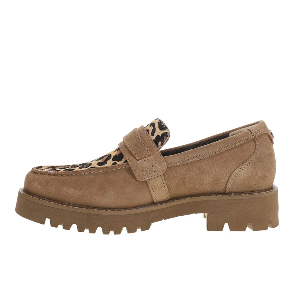 Stratford Leopard Lug Sole Slip On Loafers - Image 3