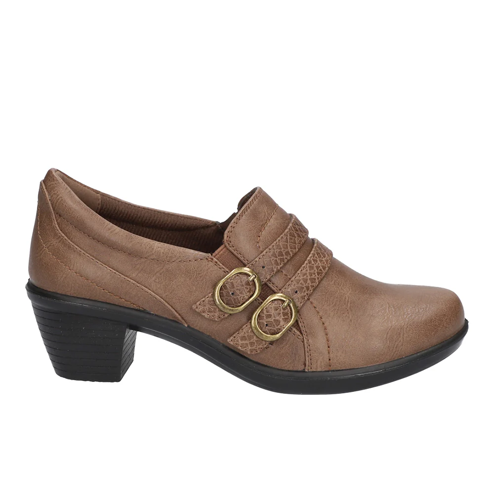 Stroll Round Toe Block Heel Pumps