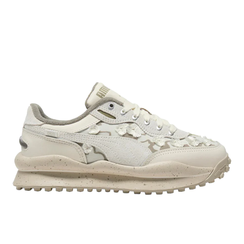 Style Rider Trim Floral Lace Up Sneakers