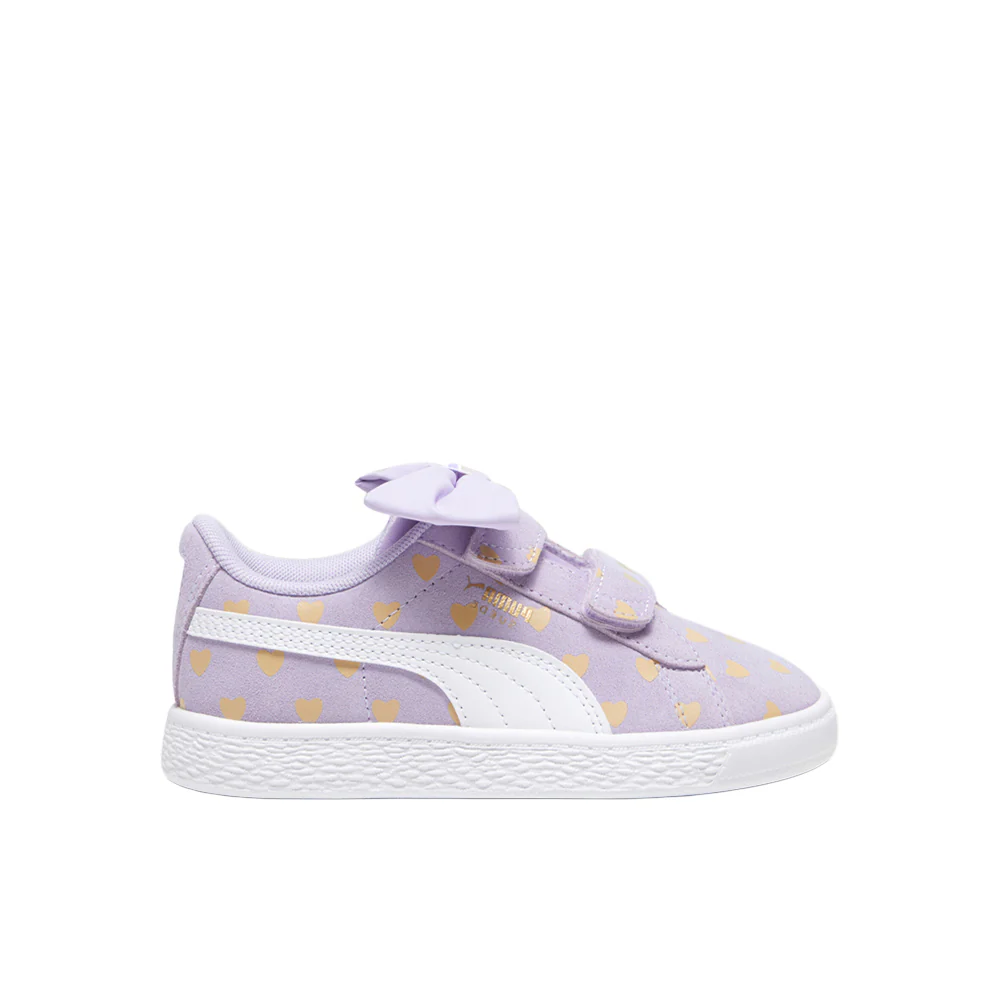 Suede Classic Light Flex Re-Bow V Slip On Sneakers (Little Kid)