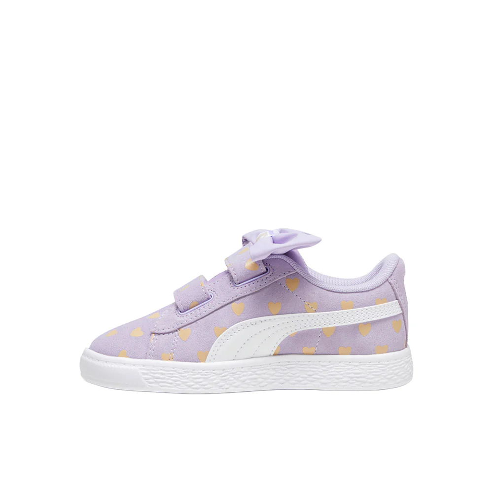Suede Classic Light Flex Re-Bow V Slip On Sneakers (Little Kid) - Image 3
