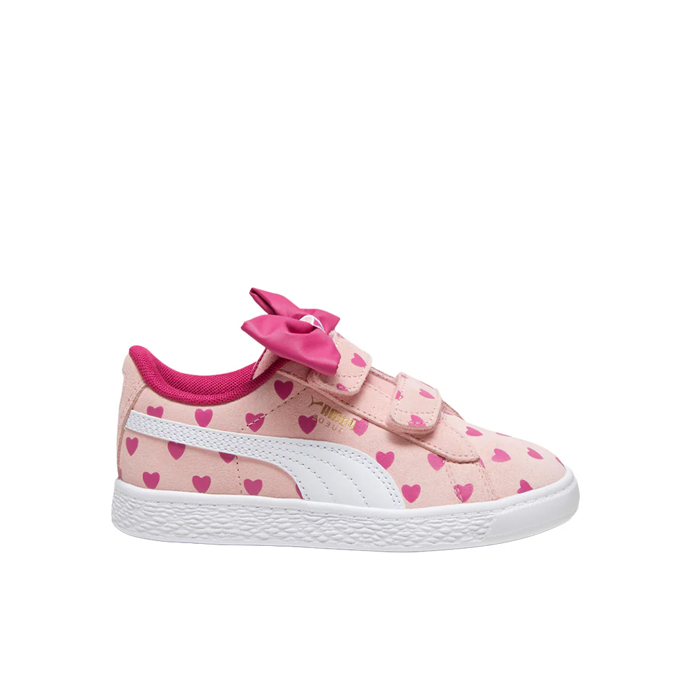 Suede Classic Light Flex Re-Bow V Slip On Sneakers (Little Kid)