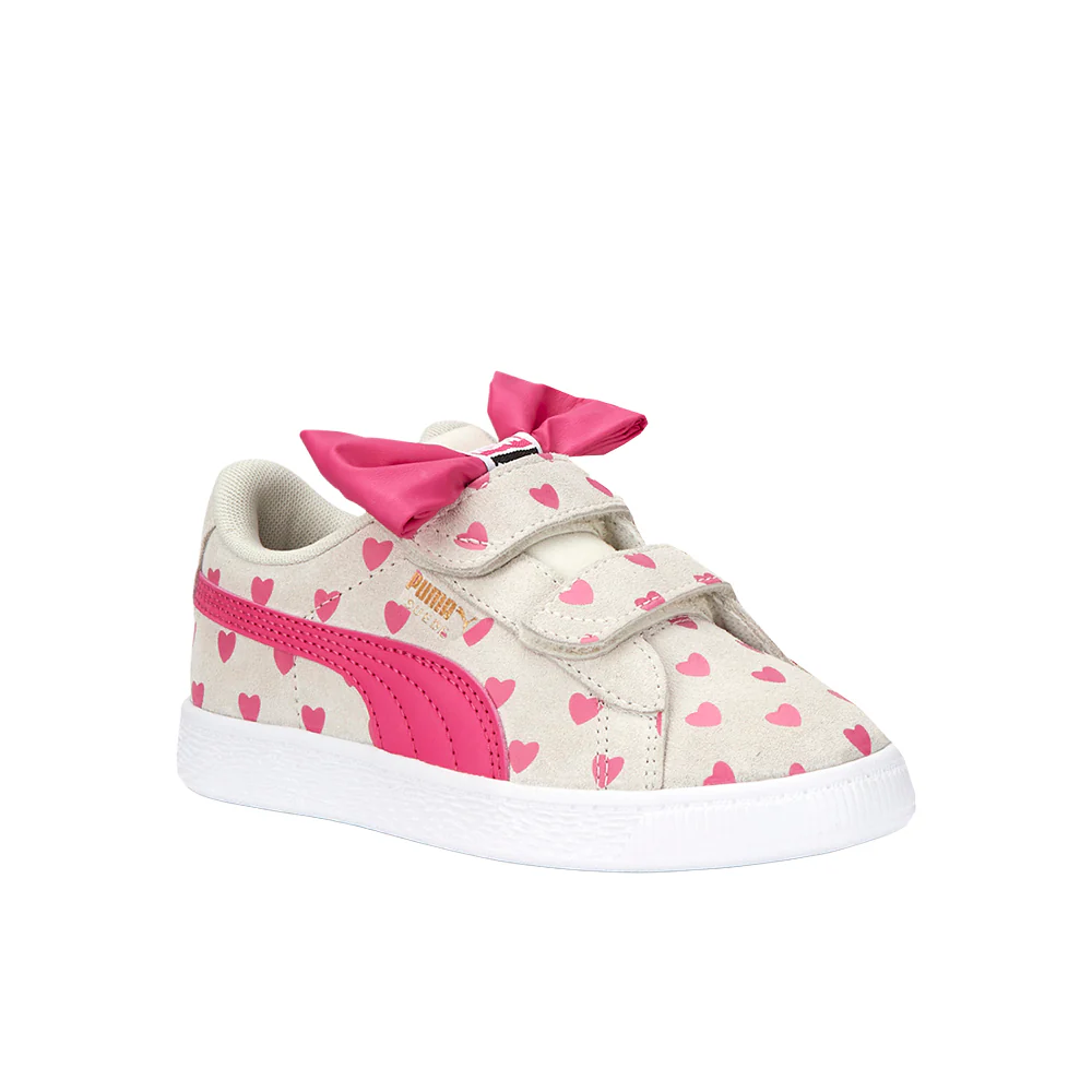 Suede Classic Light Flex Re-Bow V Slip On Sneakers (Little Kid) - Image 2