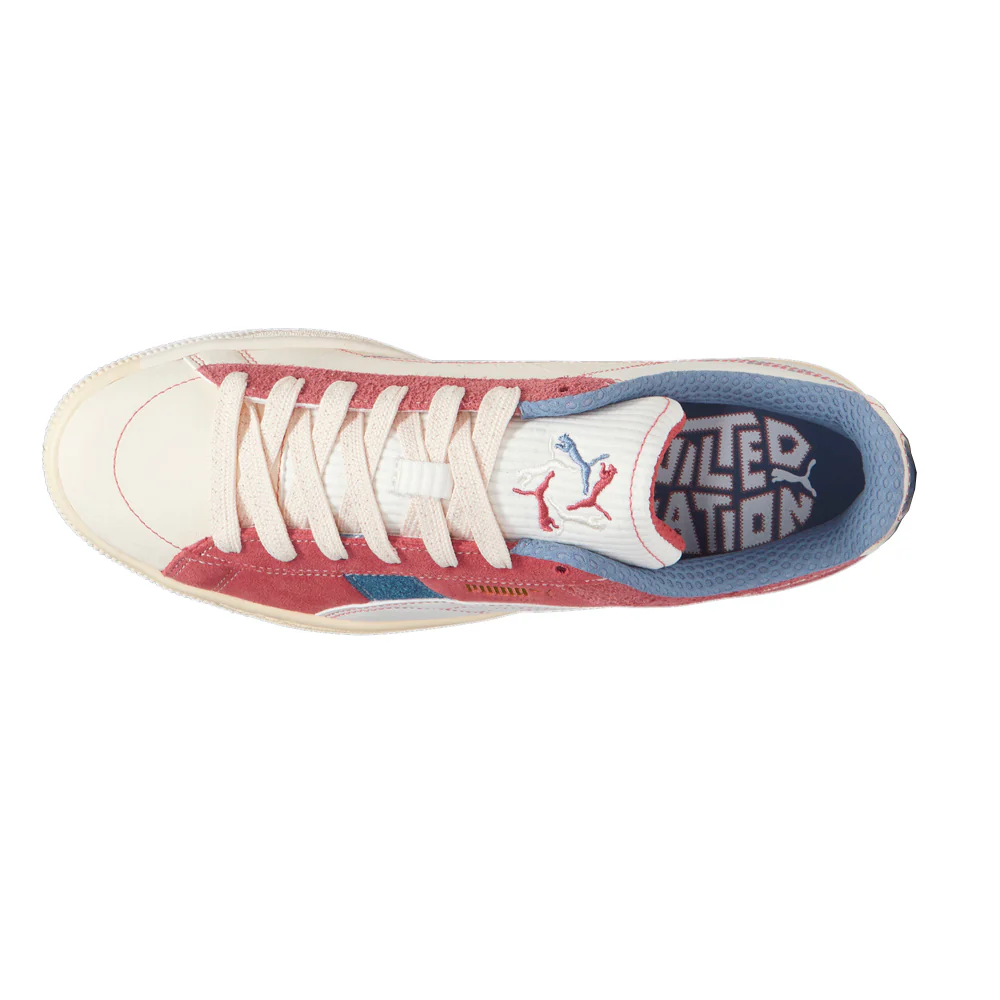 Suede Quilted Nation Lace Up Sneakers - Image 4