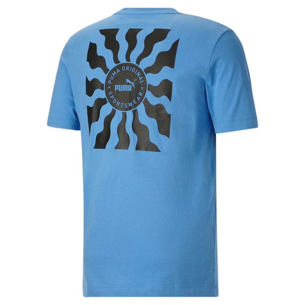 Sun Ray Circle Graphic Crew Neck Short Sleeve T-Shirt - Image 2