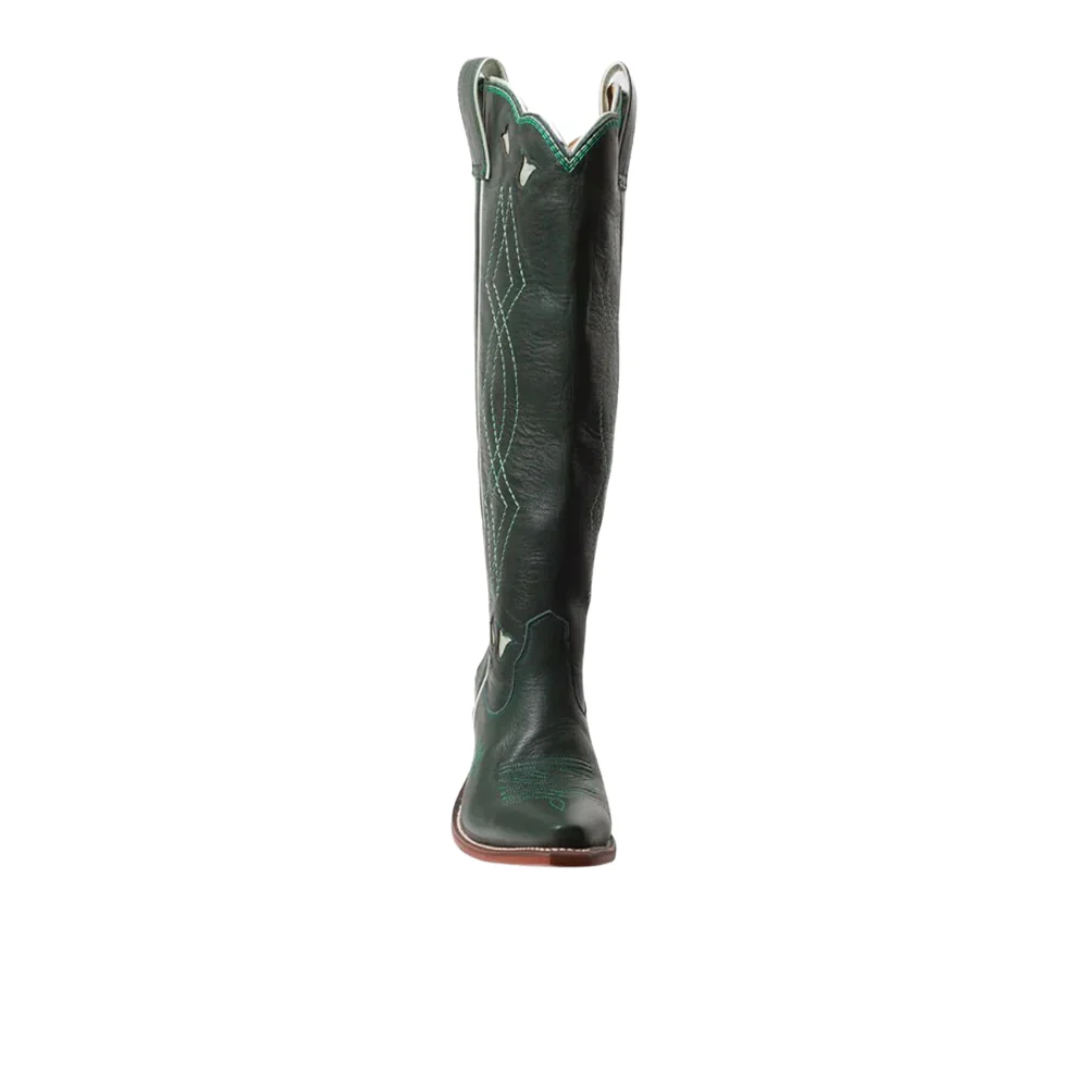 Sunny Embroidered Snip Toe Pull On Cowboy Boots - Image 4