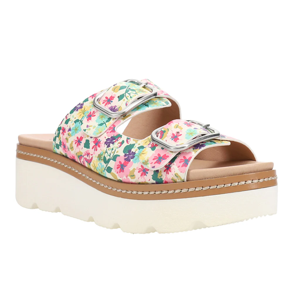 Surfs Up Floral Platform Slide Sandals - Image 2