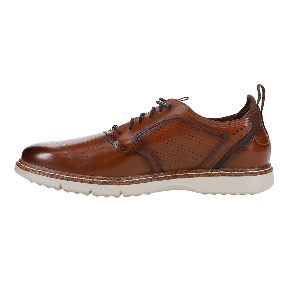 Sync Plain Toe Elastic Lace Up Oxford Shoes - Image 3