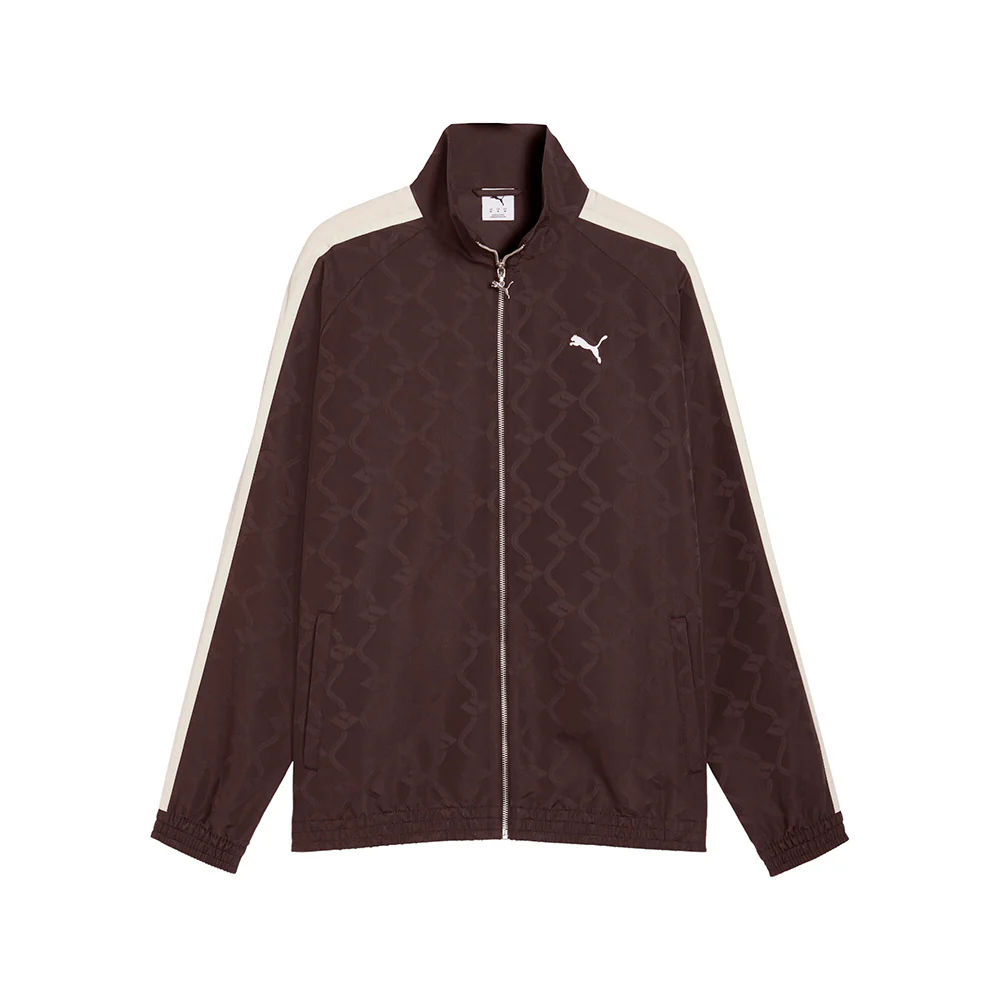 T7 Jacquarded Woven Relaxed Full Zip Track Jacket