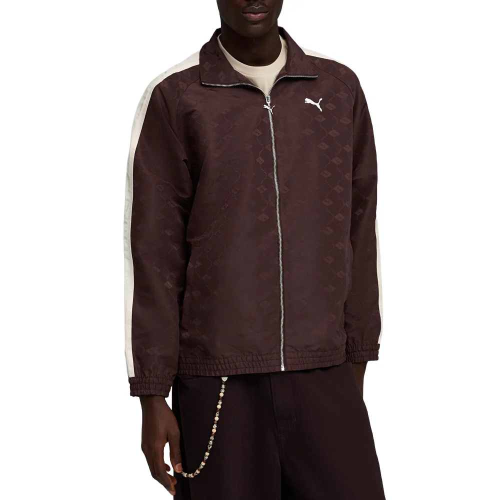 T7 Jacquarded Woven Relaxed Full Zip Track Jacket - Image 3