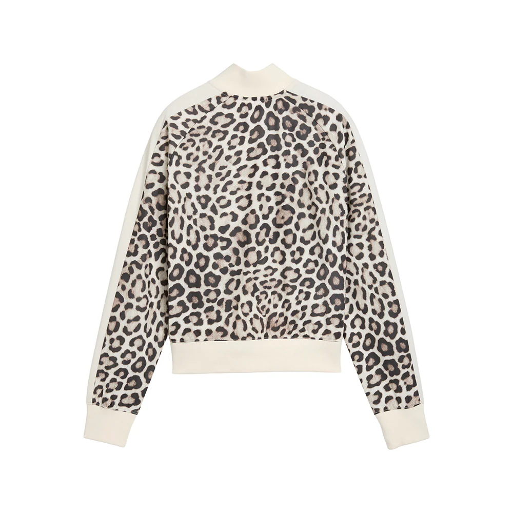 T7 Leo Luxe Leopard Print Short Full Zip Track Jacket - Image 2