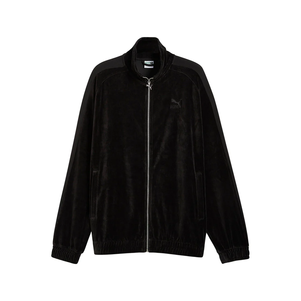 T7 Oversized Velour Track Full Zip Jacket
