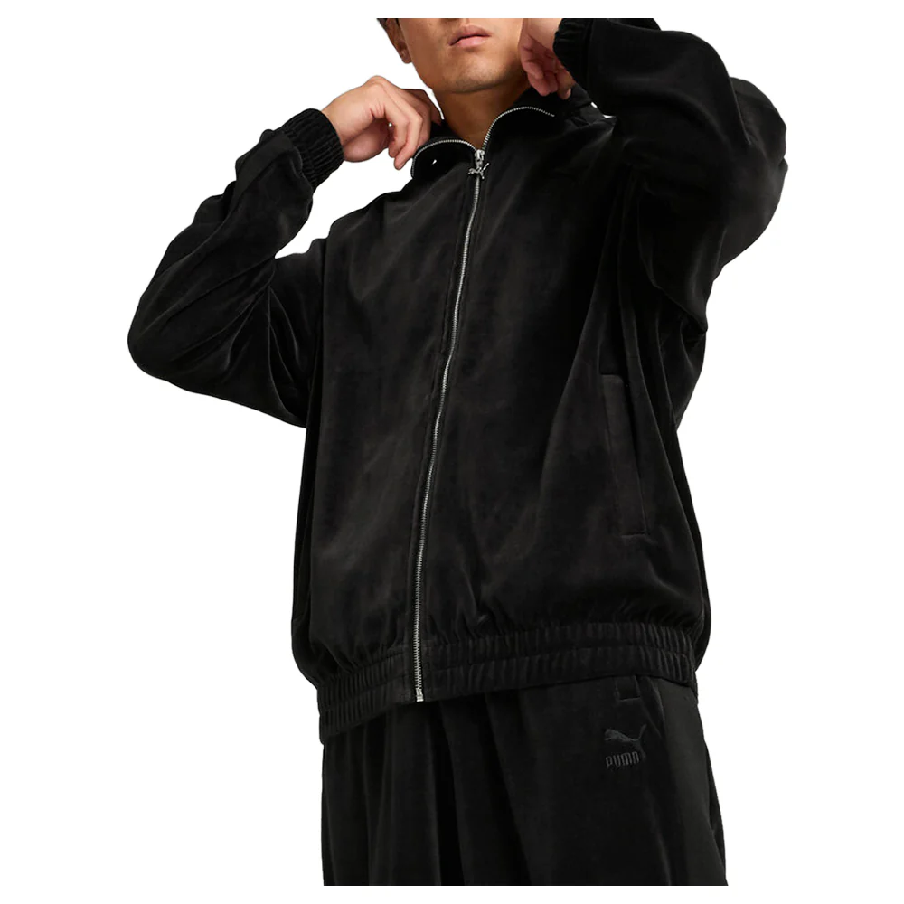 T7 Oversized Velour Track Full Zip Jacket - Image 3