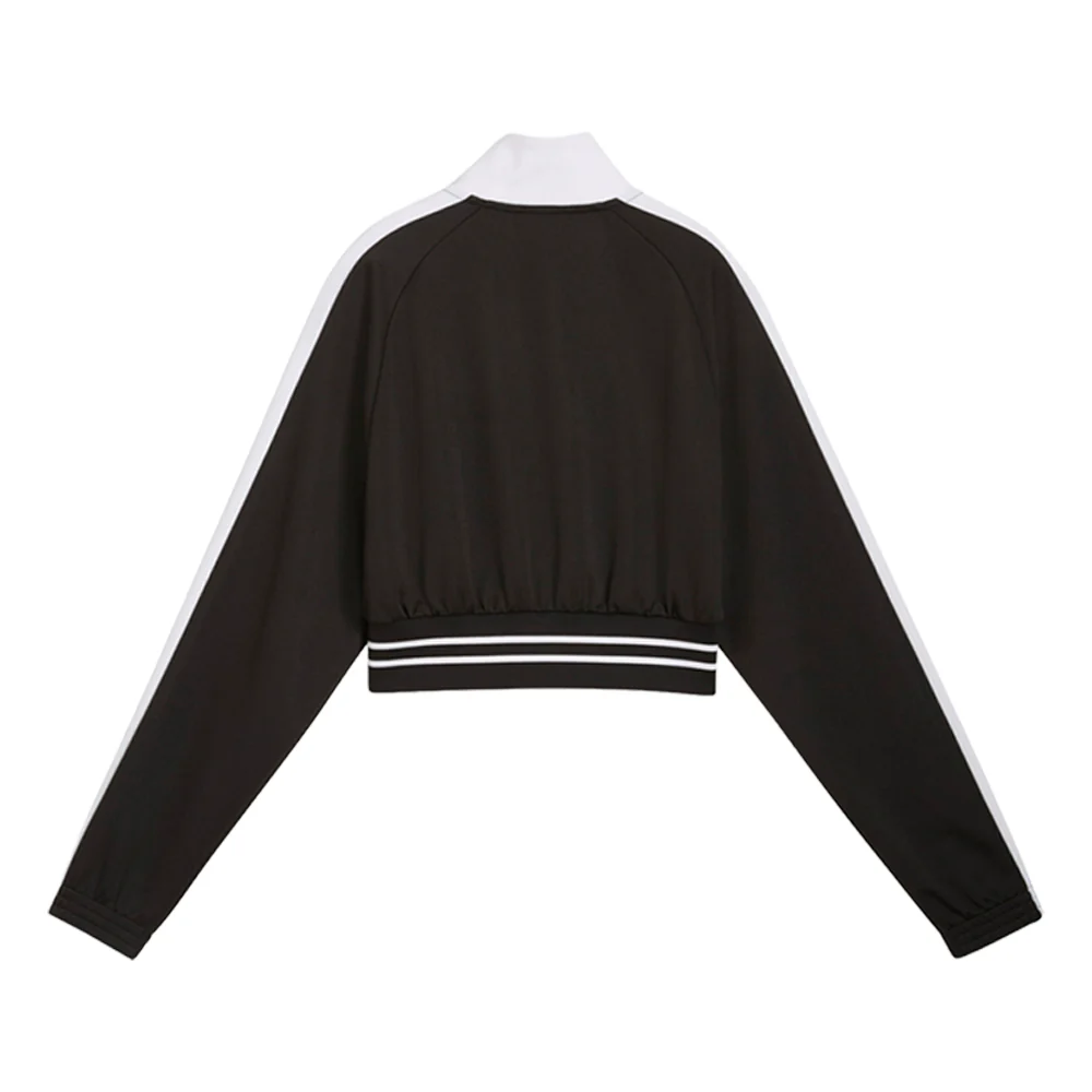 T7 Pique Relaxed Cropped Full Zip Track Jacket - Image 2