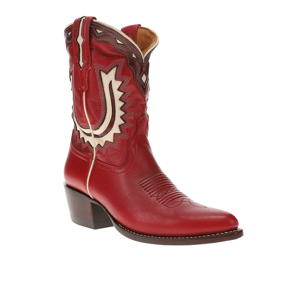 The Jolene Embroidered Tooled Inlay Round Toe Cowboy Boots - Image 2