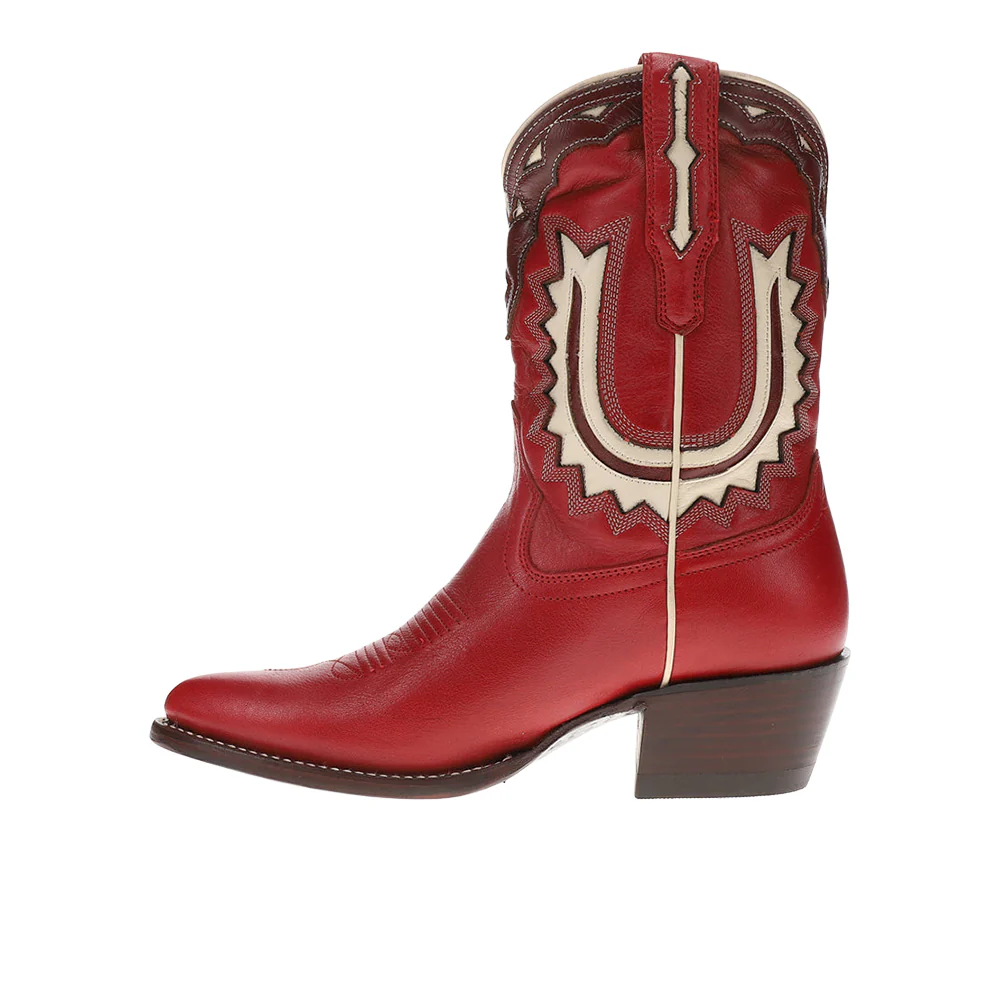 The Jolene Embroidered Tooled Inlay Round Toe Cowboy Boots - Image 3