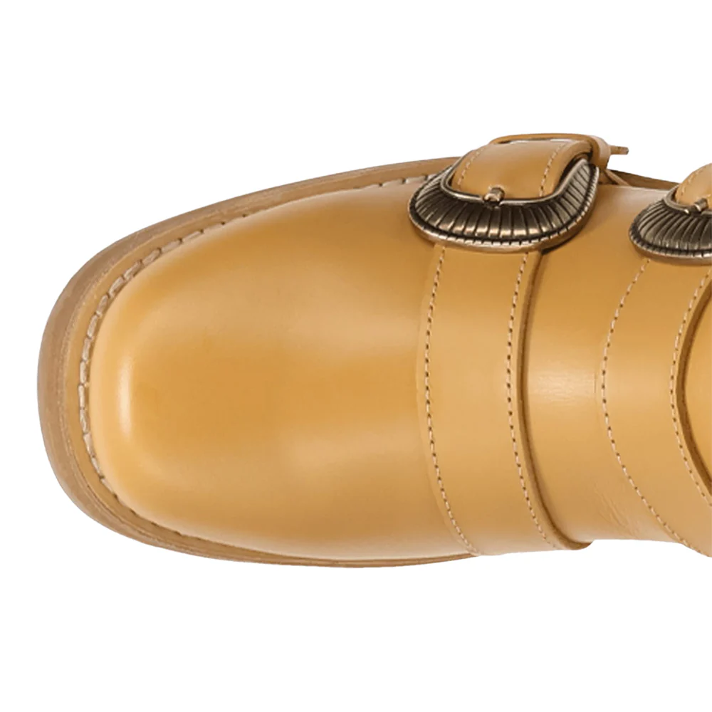 Topanga Leather Round Toe Zippered Booties - Image 4
