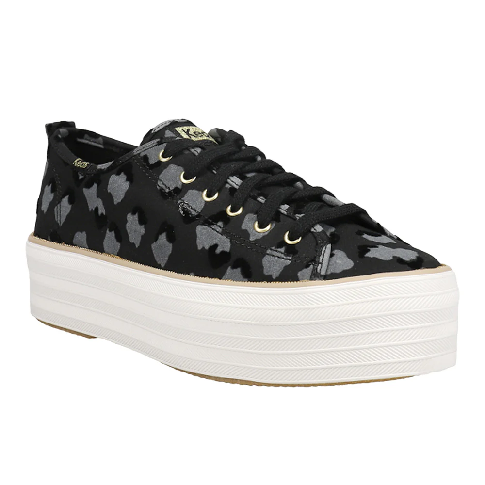 Triple Up Metallic Canvas Lace Up Sneakers - Image 2
