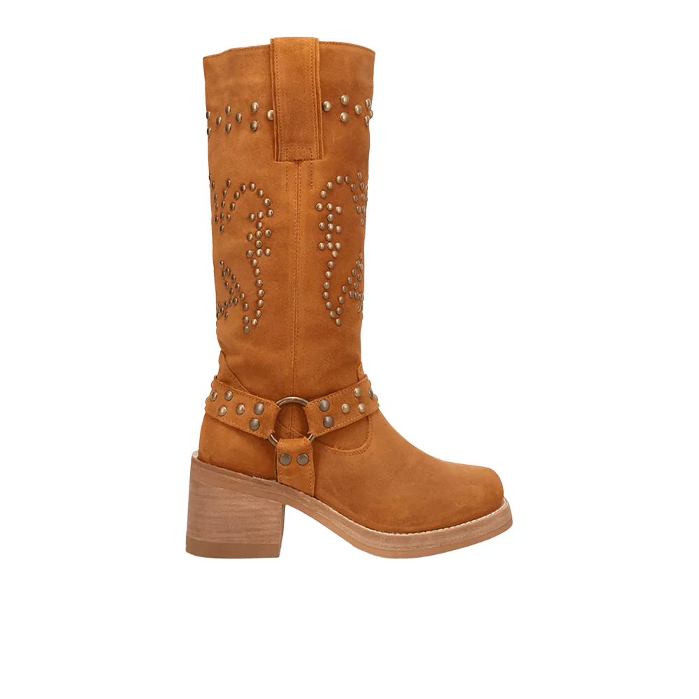 Troubadour Studded Round Toe Pull On Boots