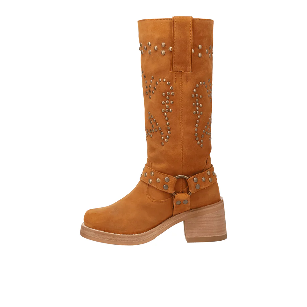Troubadour Studded Round Toe Pull On Boots - Image 3