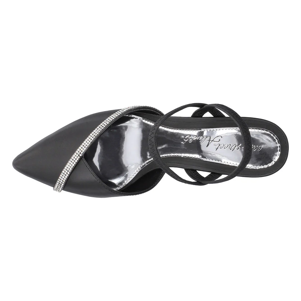 Unna Pointed Toe Kitten Heel Slingback Pumps - Image 4