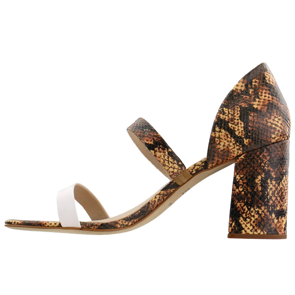 Valencia Snake Block Heel Sandals - Image 4
