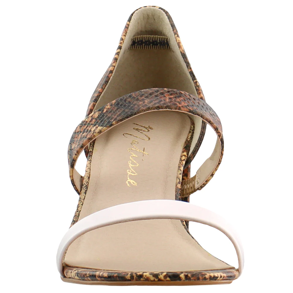 Valencia Snake Block Heel Sandals - Image 5