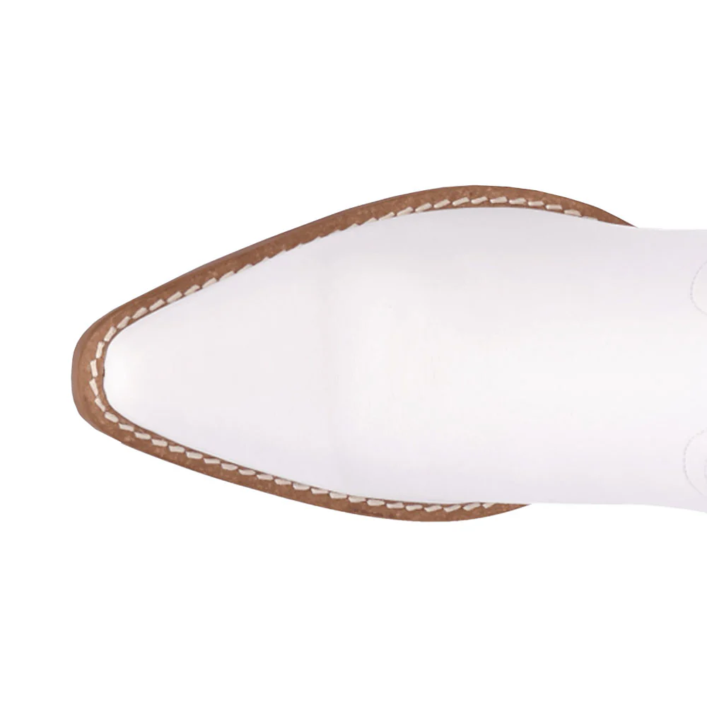 Vegas Leather Snip Toe Cowboy Boots - Image 4