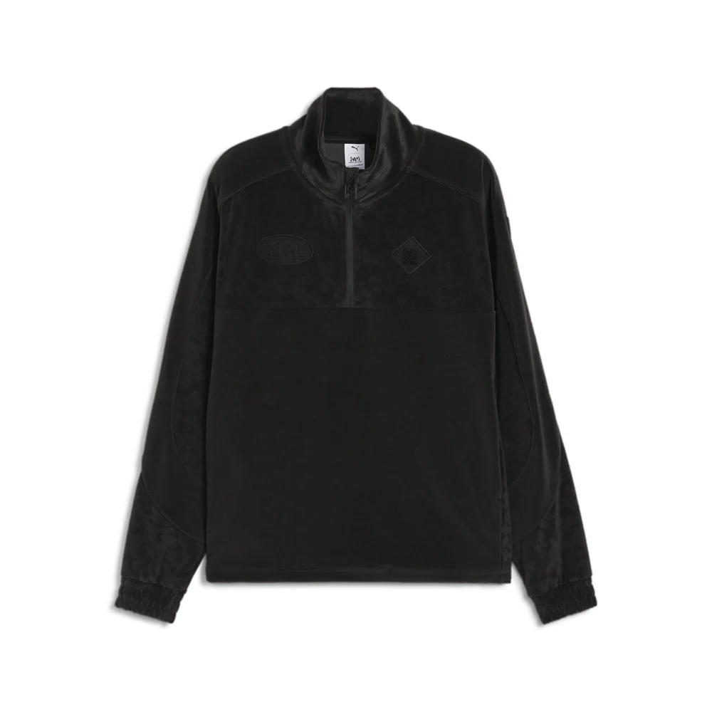 P.A.M. X Velour Half Zip Pullover Sweatshirt