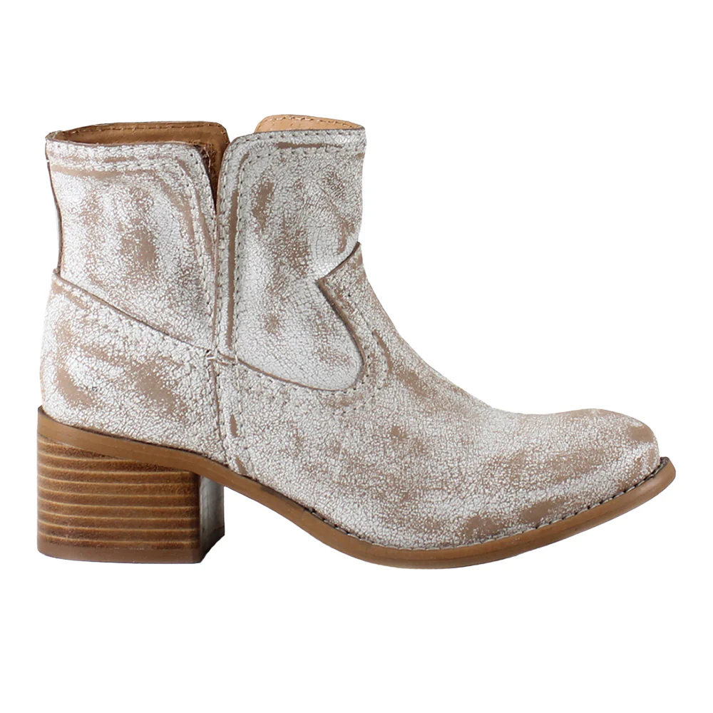 Walnut Grove Distressed Round Toe Cowboy Booties