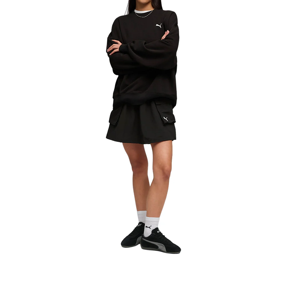 Wardrobe Essentials Short Oversized Crew Neck Sweatshirt - Image 5