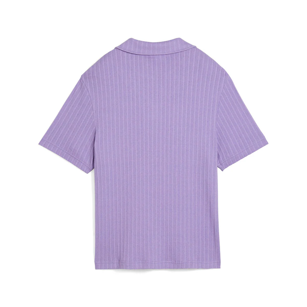 Wardrobe Essentials Pointelle Short Sleeve Button Up Shirt - Image 4
