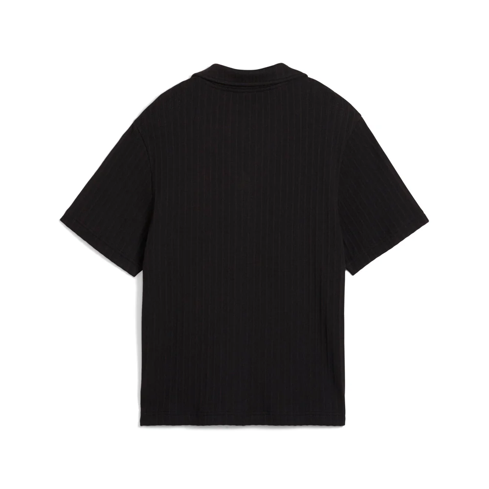 Wardrobe Essentials Pointelle Short Sleeve Button Up Shirt - Image 2