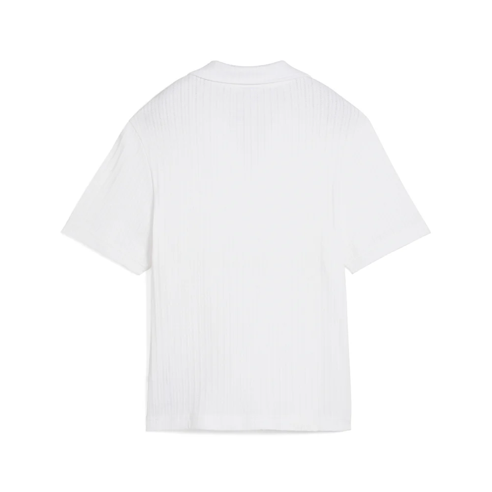 Wardrobe Essentials Pointelle Short Sleeve Button Up Shirt - Image 2